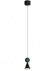 Lampa Wisząca Bingo 11W Czarny + Malachit Maxlight P0682