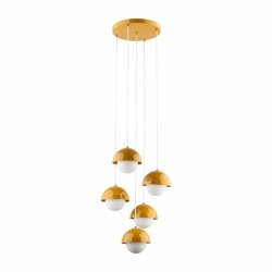 Designerska lampa wisząca w stylu industralnym minimalistyczna kolor ochra mleczne klosze BONO OCHRA 10268 TK-Lighting 