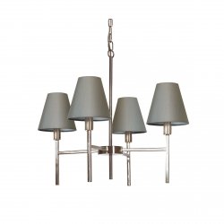 Żyrandol Lucerne - 4 źródła światła szary abażur elegancka minimalistyczna uniwersalna LUCERNE-4LT ELSTEAD LIGHTING