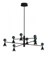 Lampa Wisząca Bingo 54W Czarny + Malachit Maxlight P0684