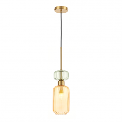 Bursztynowa lampa wisząca Molly AMBER Milagro ML1823 nad wyspę jadalniana