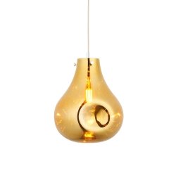 Szklana lampa wisząca złoty klosz okrągły minimalistyczna klasyczna uniwersalna designerska Europa 99789 ENDON