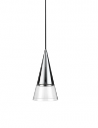 Nowoczesna designerska lampa wisząca w kolorze chrom szklany klosz CONO SP1 321462 IDEAL LUX CHROM 