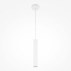 Lampa wisząca minimalistyczna aluminium biała nad stół do jadalni do salonu regulacja wysokości Pro Focus MAYTONI MOD161PL-01W1