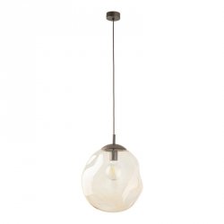 Brązowa lampa wisząca owalny szklany klosz designerska nowoczesna dekoracyjna salonowa LAVA L 11324 TK-LIGHTING
