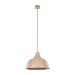 Jasno brązowa minimalistyczna lampa wisząca w stylu rustykalnym z elementem drewnianym CAP SABIA 10656 TK-Lighting 