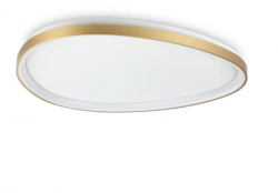 Lampa sufitowa LED okrągła złota minimalistyczna klasyczna Gemini pl d081 on-off 2700k 341514 IDEAL LUX 