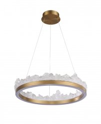 Dekoracyjna lampa wisząca Żyrandol LED glamour kryształki okrągła elegancka designerska MONTANA ST-6490P/1 Step Into Design salonowa nad stół