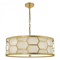 Złota Lampa Wisząca Art Deco EPSTEIN EPS0412 DAR LIGHTING