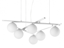 Nowoczesna lampa wisząca biała szklane kule designerska dekoracyjna salonowa ATLAS 352053 IDEAL LUX