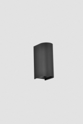 Lampa Zewnętrzna 12W Czarna IP65 Tubka Minimalistyczna Na Elewację Badia Maxlight W0469 