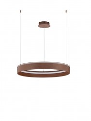 Lampa wisząca LED brązowa okrągła ring 78cm nowoczesna minimalistyczna ściemnialna Luces Exclusivas