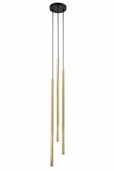 Minimalistyczna Złota lampa wisząca sopel lux długi III Sigma 40748 lampa nad stół nad wyspę złote rurki 