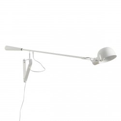 Biały Designerski Kinkiet z Wysięgnikiem MOVE L 205cm Lampa Ścienna z Regulowane Ramię