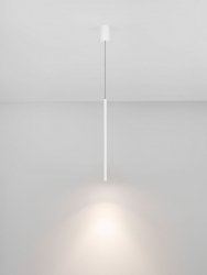 Lampa wisząca LED ryflowany zwis 60cm biała nowoczesna minimalistyczna do salonu jadalni Luces Exclusivas