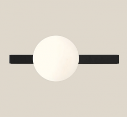 Minimalistyczny kinkiet w stylu art deco szklana kula GARDA 1099C1 ALDEX