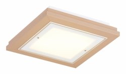 Lampa sufitowa plafon kwadratowy 32cm drewniany klasyczny nowoczesny minimalistyczny beżowy TABOR 7267 Argon