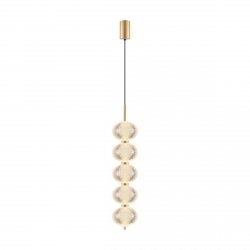 Dekoracyjna złota lampa wisząca LED nad stół wyspę z możliwością ściemniania GALATEA DU31359/30W Zumaline