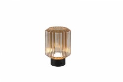 Dekoracyjna Lampka Stołowa LED Bursztynowy Szklany Klosz LORD R57761113 RL