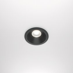 Lampa wbudowana wpuszczana w sufit LED aluminiowa czarna okrągła możliwość ściemniania Zoom MAYTONI DL034-L12W4K-D-B