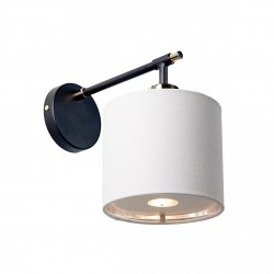 Abażurowy Kinkiet retro Balance BALANCE1-BKPN Czarny / Polerowany nikiel
