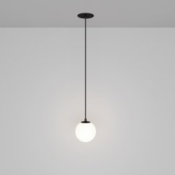 Minimalistyczna elegancka lampa wisząca LED kula czarno-biała regulacja wysokości LUNA MAYTONI P039PL-5W4K-10INS-B
