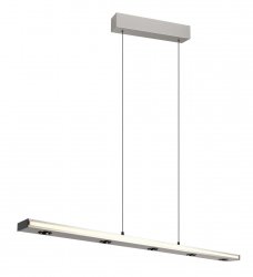 Nowoczesna uniwersalna lampa wisząca LED minimalistyczna srebrna metalowa listwa podłużna ściemnialna GRAHAM 353010107 Trio