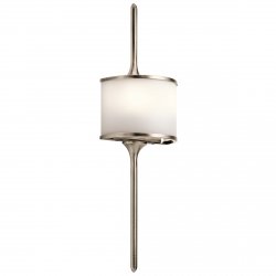 Minimalistyczny Elegancki kinkiet Mona Kichler KL-MONA-S-CLP Klasyczny pewter