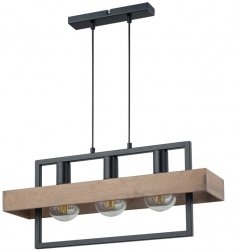 Lampa Wisząca W Stylu Loft Z Drewnianym Kloszem ROBIN 32217 SIGMA