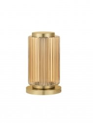 Lampa stołowa nocna LED złota szklana tuba designerska minimalistyczna możliwość ściemniania TABRUNO LE45171 Luces Exclusivas