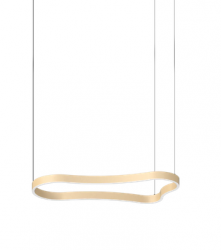 Designerska złota lampa wisząca LED falista okrągła nowoczesna dekoracyjna WAVES-1 SP 345222 Ideal Lux 