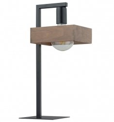 Lampka Nocna Loft z Drewnianym Kloszem ROBIN 50251 SIGMA