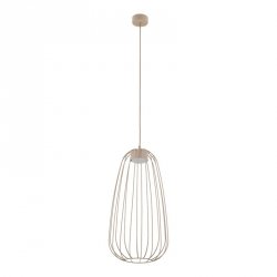 Beżowa lampa wisząca ażurowa druciana owalna minimalistyczna loftowa uniwersalna klasyczna SPHERA S 11309 TK-LIGHTING