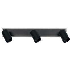 NOWOCZESNA CZARNA OPRAWA ŚCIENNO- SUFITOWA PARMA 3  CCT LP-0612/3WS BK LIGHT PRESTIGE