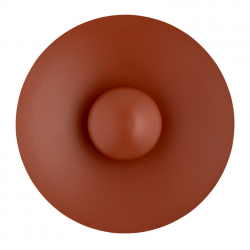 Designerski kinkiet ścienny LED metalowy okrąg w kolorze terakoty BOLTON 8866 Argon