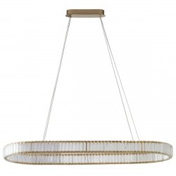 Kryształowa owalna lampa wisząca złota SPARKING 120 CCT DIMM + REMOTE CONTROL Azzardo AZ6567