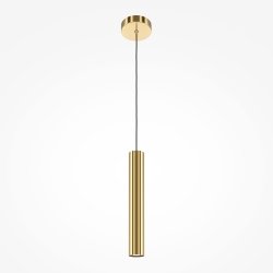  Lampa wisząca minimalistyczna aluminium mosiądz nad stół do jadalni do salonu regulacja wysokości Pro Focus MAYTONI MOD161PL-01BS1