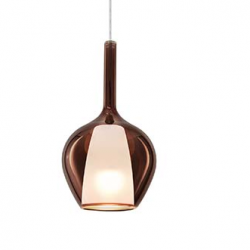 Szklana miedziana lampa wisząca nowoczesna designerska salonowa dekoracyjna Kalique sp1-1 d18 359915 Ideal Lux 