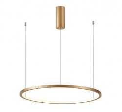 Nowoczesna Lampa Wisząca LED Złoty Okrąg VINOLA PND-56135B-080RPP-GD-3KS4K-TRDIMM ITALUX