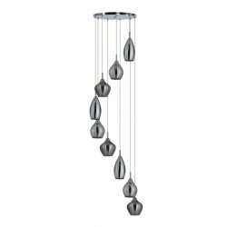 AZZARDO AMBER MILANO 9 CHROM LAMPA WISZĄCA NOWOCZESNA 
