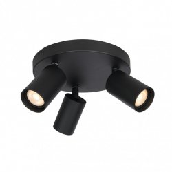 Czarna Lampa Sufitowa Plafon NESTO SPL-23436-3R-BK ITALUX