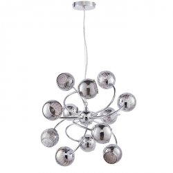Designerska Lampa Wisząca Chrom Szklane Klosze AERITH 76315 ENDON
