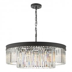 Czarny Żyrandol Kryształowy Nowoczesny CELEUS CEL0822 DAR LIGHTING