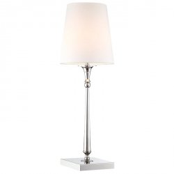 Klasyczna Lampka Stołowa Abażurowa AUSTIN W01296BK-WH COSMO LIGHT