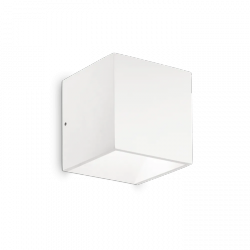 Minimalistyczny Biały Kinkiet Ogrodowy Kwadratowy RUBIK 149745 IDEAL LUX