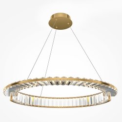 Lampa wisząca LED glamour designerska elegancka okrągła mosiądz Krone MAYTONI P097PL-L36BS3K1