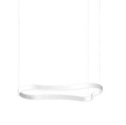 Designerska biała lampa wisząca LED falista okrągła nowoczesna dekoracyjna WAVES-1 SP 345239 Ideal Lux 