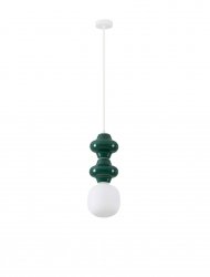 Designerska Lampa Wisząca z Ceramiki w Kolorze Zielonym Luces Exclusivas VILROSA LE44559