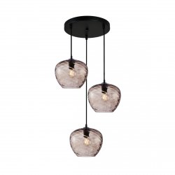 Lampa wisząca Italux Bresco Lampa wisząca Italux Bresco  PND-3033-3A-BK-CF Brązowe szkło 3xE27