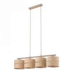 Beżowa lampa wisząca abażurowa słomkowa boho designerska nowoczesna dekoracyjna salonowa CALMA 11603 TK-LIGHTING
